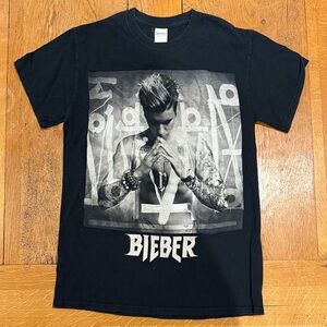 Justin Bieber Black Graphic Tee Purpose tour
